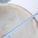 beige travertine round drop in sink NTRSTC03 D16 H6