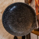 Natural Stone Black Marble Stand-alone Pedestal Sink Polished (D)20" (H)33.5" top view