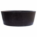 Black andesite natural stone vessel sink NTRSTC53 D16 H6 side view