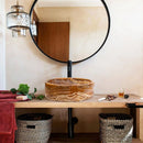 Brown onyx translucent vessel sink polished EGEBOXPF165 D16 H5 bathroom view