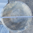 Natural Stone Bubble Gray Onyx Above Vanity Bathroom V Shape Sink (D)16" (H)6" top measure view