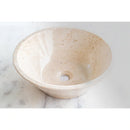 Cappuccino Beige Marble V-Shape Tapered Sink Polished angle view