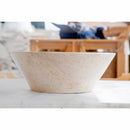 Cappuccino Beige Marble V-Shape Tapered Sink Polished side view