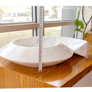 carrara marble helix shape sink NTRVS06 W20 L23 H4Carrara Marble Helix Shape Sink NTRVS06 W20 L23 H4 height measure view
