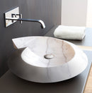 Carrara Marble Helix Shape Sink NTRVS06 W20 L23 H4 bathroom shot