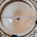 crema marfil marble vessel over counter sink NTRVS37 D16 H6 diameter measure view