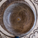 emperador brown marble vessel drop in sink NTRVS34 D16 H6 top view2