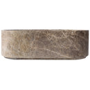 Emperador Light Marble Bathtub Hand-carved from Solid Marble Block (W)29.5" (L)67" (H)19.5" side view