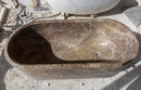 Emperador Light Marble Bathtub Hand-carved from Solid Marble Block (W)29.5" (L)67" (H)19.5" top view