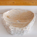 honey onyx stone rustic vessel sink NTRVS21 random size angle view