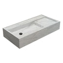 Imperial Marble Modern Rectangular Sink Wall-mount Bathroom Sink (W)18" (L)48" (H)8" product shot