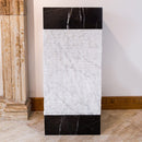 marble pedestal sink toros black carrara white NTRVS28 L16 W16 H 36 side view2