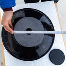 Toros Black Marble Above Vanity Designer Bathroom Sink Middle Drain Cap (D)16" (H)6" back side diameter measure view