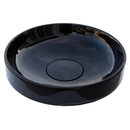 Toros Black Marble Above Vanity Designer Bathroom Sink Middle Drain Cap (D)16" (H)6" product shot angle view