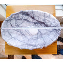 newyork white marble vessel sink NTRVS09 W16 L26 H5 length measure view