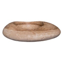 Noce travertine natural stone kayak design vessel sink honed and filled l16 w23 h6 SPNTKDS35 product shot profile view