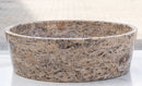 Silver Latte Travertine Natural Stone Above Vanity Bathroom Sink Polished (D)16" (H)5" side view