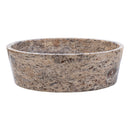 Silver Latte Travertine Natural Stone Above Vanity Bathroom Sink Polished (D)16" (H)5" side view
