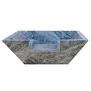 Silver shadow marble natural stone pool cascade water bowl side view