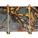 Tapetto Vulcano grey marble slabs polished packed on wooden bundle backlit product shot