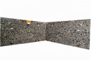 Terrazo Black marble slabs polished 2 slabs bookmatching view