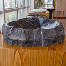 Toros Black Natural Stone Marble Rustic Above Vanity Bathroom Sink random size side view1