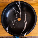 Natural Stone Toros Black Marble Above Vanity Bathroom Sink (D)16" (H)6" product view