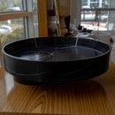 Natural Stone Toros Black Marble Above Vanity Designer Bathroom Sink Polished (D)17.5" (H)6" side view