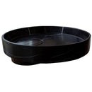Natural Stone Toros Black Marble Above Vanity Designer Bathroom Sink Polished (D)17.5" (H)6" side view