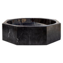 Toros Black Marble Octagon Above-vanity Bathroom Sink Polished (D)16" (H)5" side view