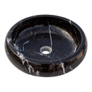 Toros Black Marble Above Vanity Bathroom Vessel Sink Polished (D)16" (H)5" angle view