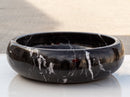 Toros Black Marble Above Vanity Bathroom Vessel Sink Polished (D)16" (H)5" side view