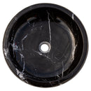 Toros Black Marble Above Vanity Bathroom Vessel Sink Polished (D)16" (H)5" top view