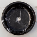 Toros Black Marble Above Vanity Bathroom Vessel Sink Polished (D)16" (H)5" top view