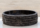 Toros Black Marble Rustic Above Vanity Round Bathroom Sink (D)16" (H)5" side view