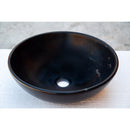 Toros Black Natural Stone Marble Above Vanity Bathroom Sink Semi-Polished (D)16" (H)6" angle view2