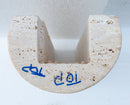 Troia Light Travertine Pedestal rectangular Sink YEDSIM01 W15 L16 H33.5 2 pieces base detail view