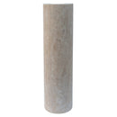 Troia Light Travertine Pedestal rectangular Sink YEDSIM01 W15 L16 H33.5 2 pieces column side view