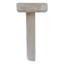 Troia Light Travertine Pedestal rectangular Sink YEDSIM01 W15 L16 H33.5 2 pieces side view