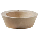 Troia Light Travertine Natural Stone Above Vanity Bathroom Vessel Sink (D)16" (H)6" angle view