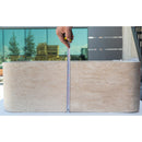 Troia Light Travertine Rectangular Farmhouse Kitchen Sink Honed (W)18" (L)30" (H)10" height measure view