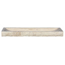 Troia Light Travertine Rectangular Above Vanity Bathroom Split-face Sink (W)16" (L)48" (H)4" product view