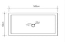 Troia Light Travertine Rectangular Above Vanity Bathroom Split-face Sink (W)16" (L)48" (H)4" metric drawing