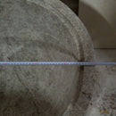 Tundra gray marble bathtub handcarved from solid marble block w29.5 l67 h19.5 SPTGMB32 product shot measure view 2