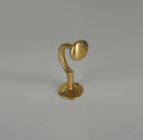 Set of Handcrafted Unlacquered Brass Coat Hooks