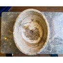Valencia Travertine Natural Stone Above Vanity Oval Vessel Sink (W)16" (L)21" (H)6" top view