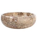 Valencia Travertine Natural Stone Above Vanity Bathroom Sink Polished (D)16" (H)6" side view