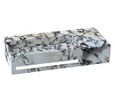 Calacatta Viola Marble Wall-mount Bathroom Sink Hidden Drain with Towel Holder and Shelf (W)18" (L)60" (H)8" product shot