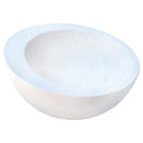 White Limestone Natural Stone Sloped Rim Above Vanity Bathroom Sink (D)16" Honed (D)16" (H1)6" (H2)8" angle view