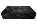 alexandrette Black Marble Vanity Wall-mount Bathroom Sink W18-L30-H7 hidden drain product shot